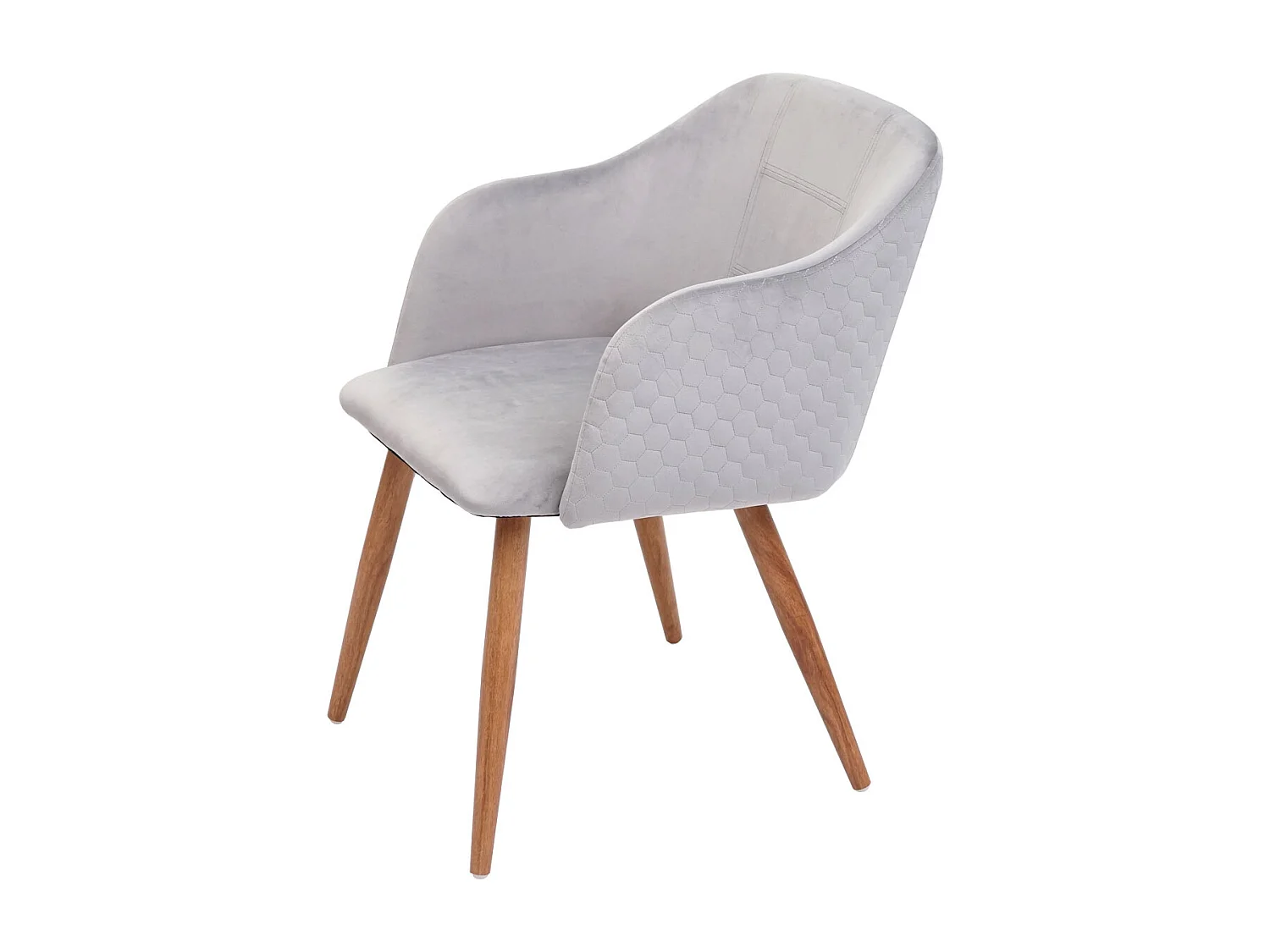 Chaise de salle à manger MCW-D71 (lot de 6),  velours gris clair