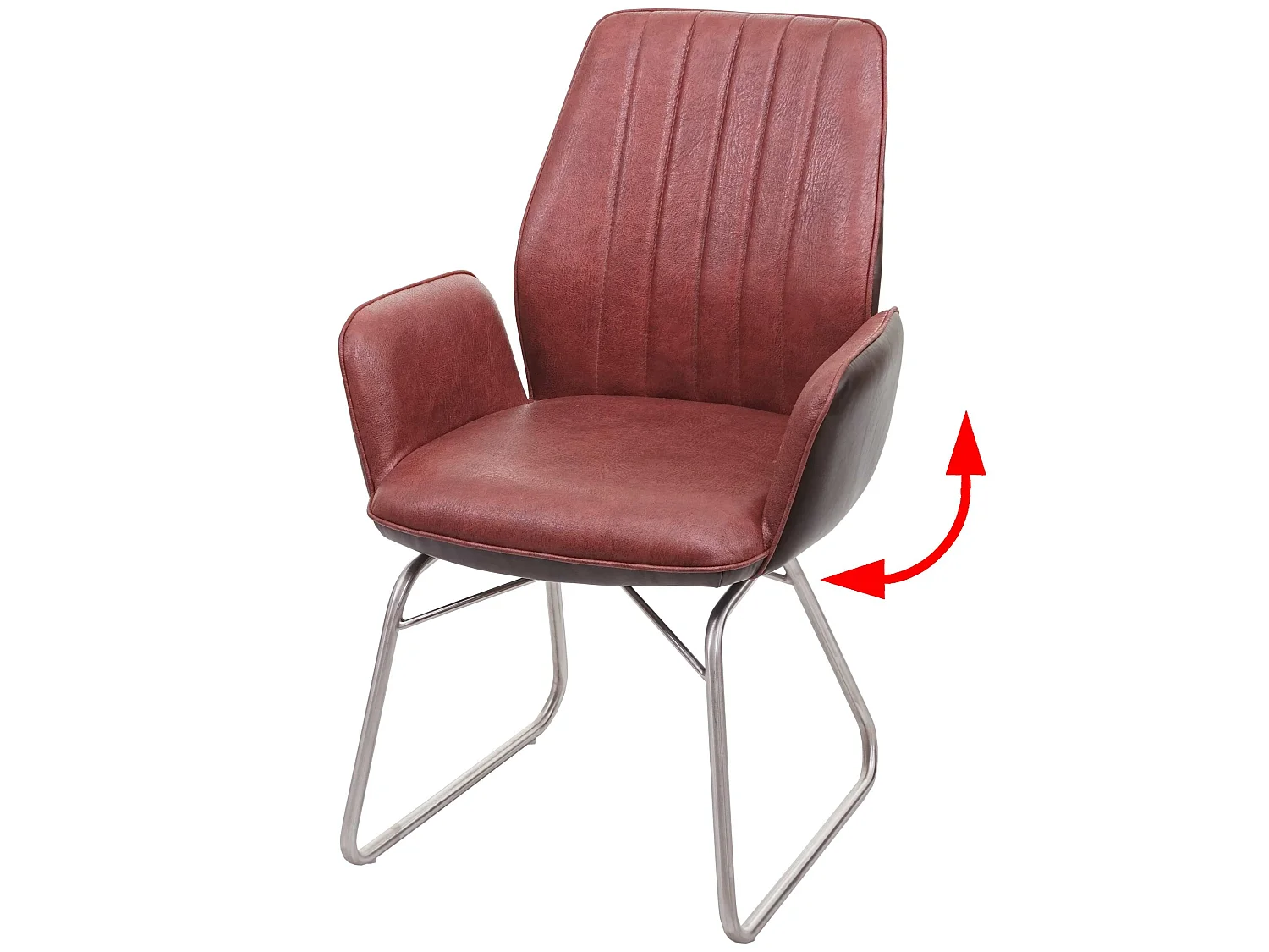 Eetkamerstoel MCW-G73,  bruin suède look