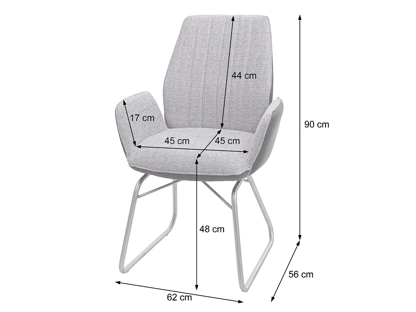 Eetkamerstoel MCW-G73,  bruin suède look