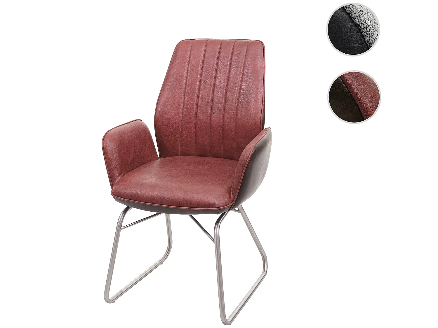 Eetkamerstoel MCW-G73,  bruin suède look