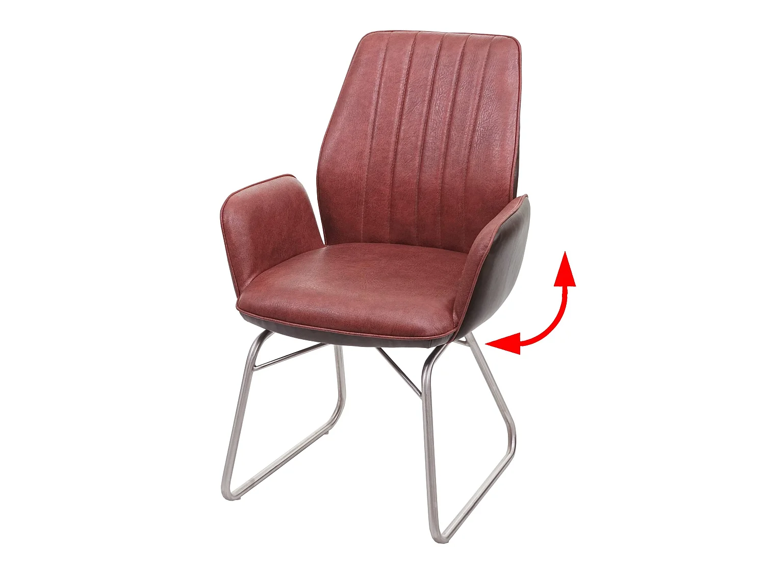 Chaise de salle à manger MCW-G73,  brun, aspect daim