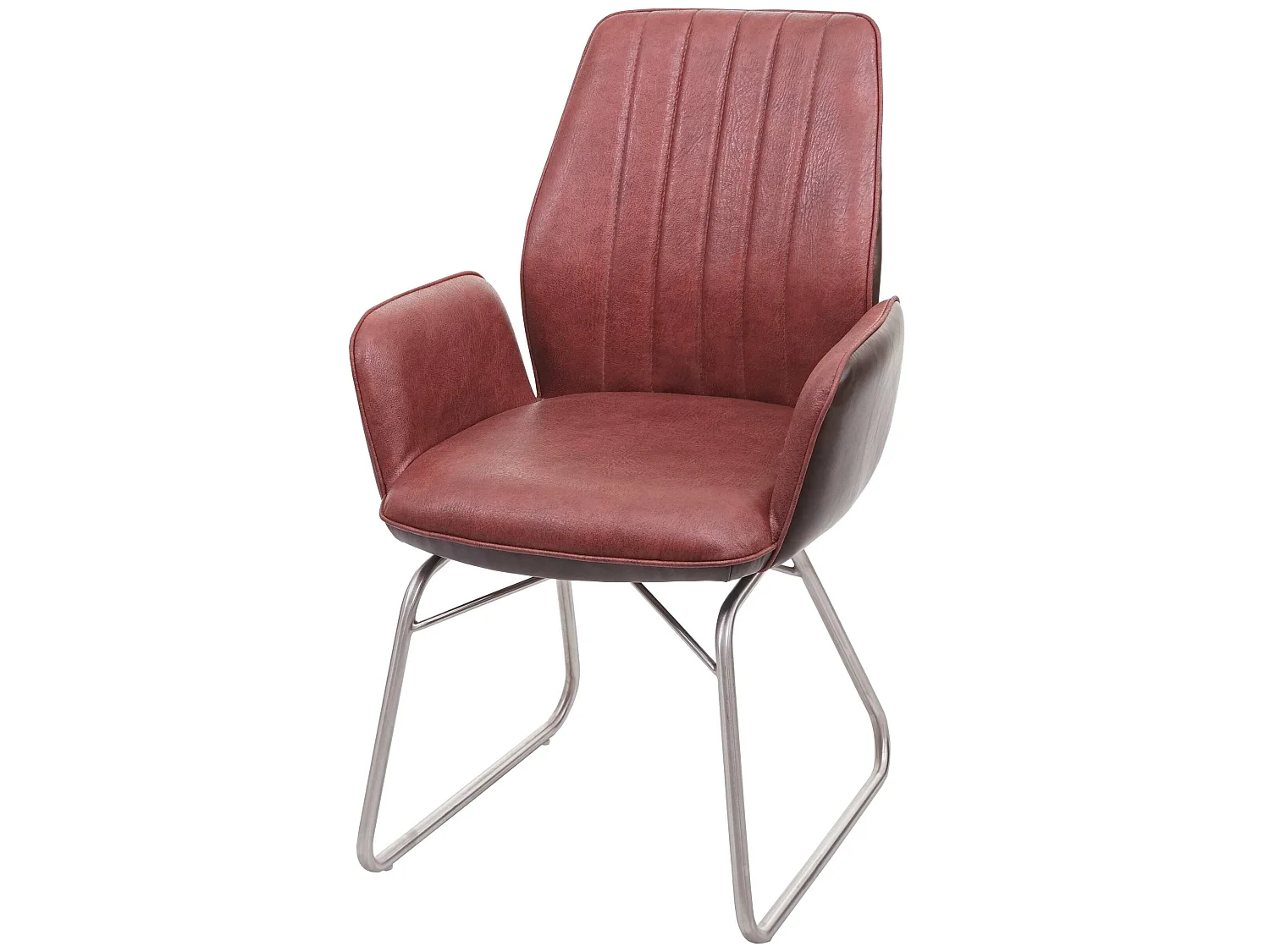 Cadeira de jantar MCW-G73,  aspeto de camurça castanha