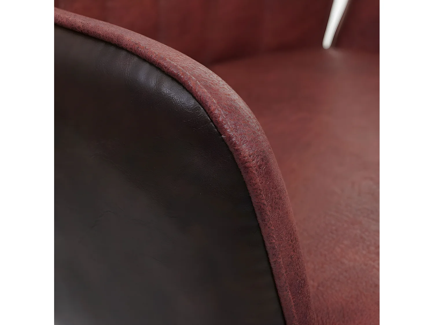 Cadeira de jantar MCW-G73,  aspeto de camurça castanha