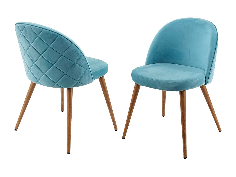Cadeira de jantar MCW-D53 (conjunto de 2),  turquesa