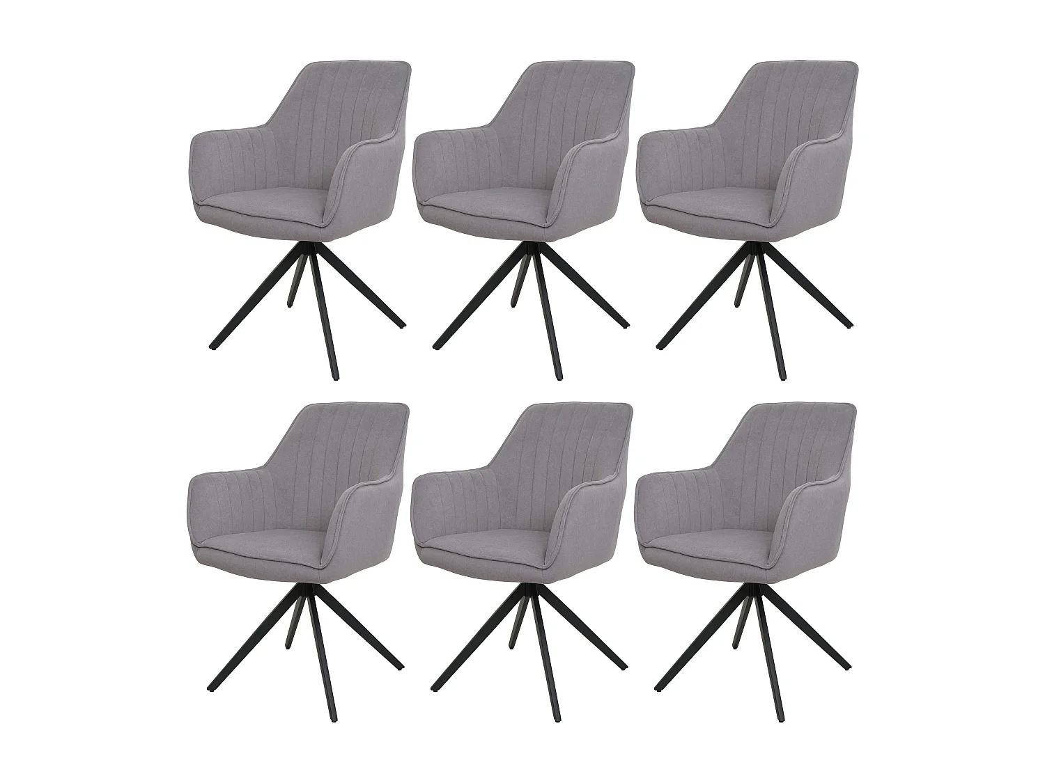 Dining chair MCW-L79 (set of 6),  light grey