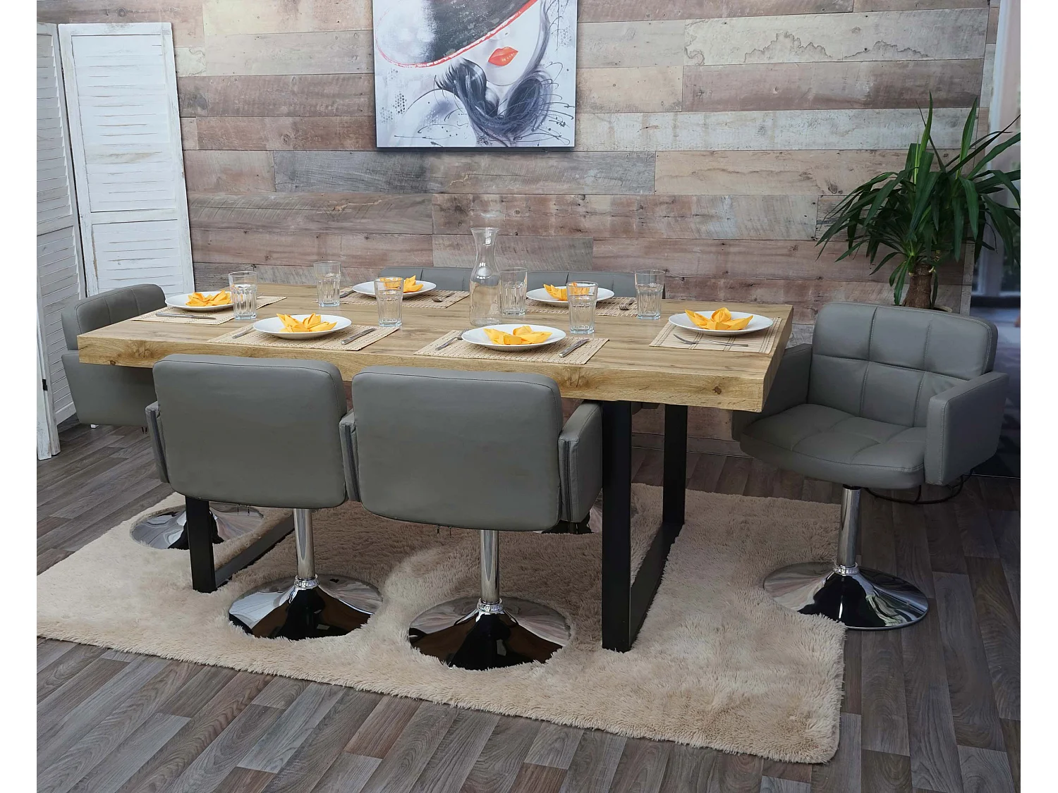 Chaise de salle à manger Houston (lot de 6),  taupe-gris