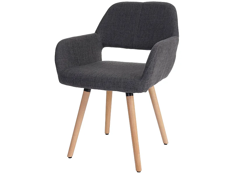 Chaise de salle à manger MCW-A50 II,  tissu, gris