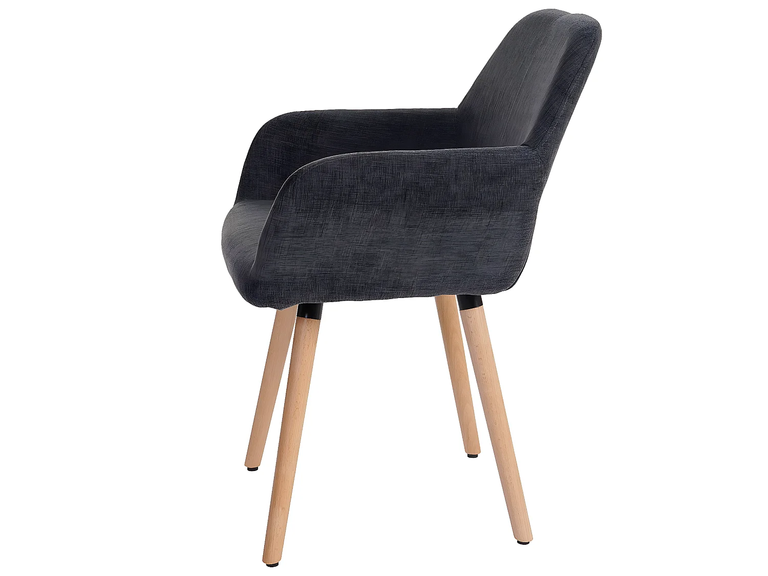 Eetkamerstoel MCW-A50 II,  textiel, grijs, lichte poten