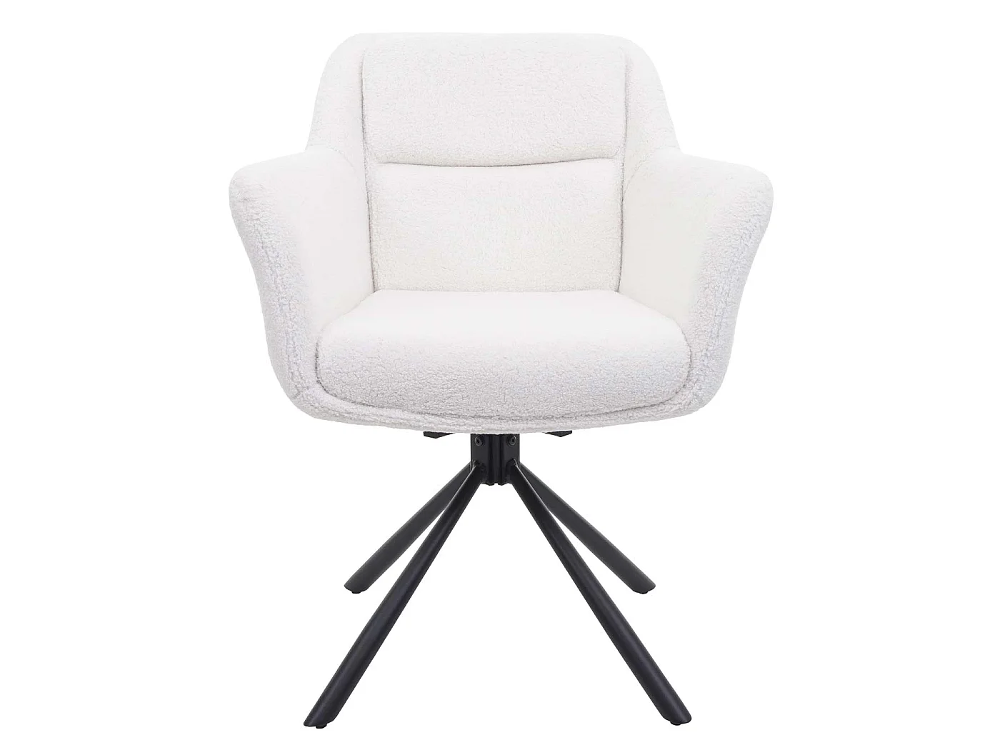 Chaise de salle à manger MCW-K33 (lot de 6),  bouclé-blanc
