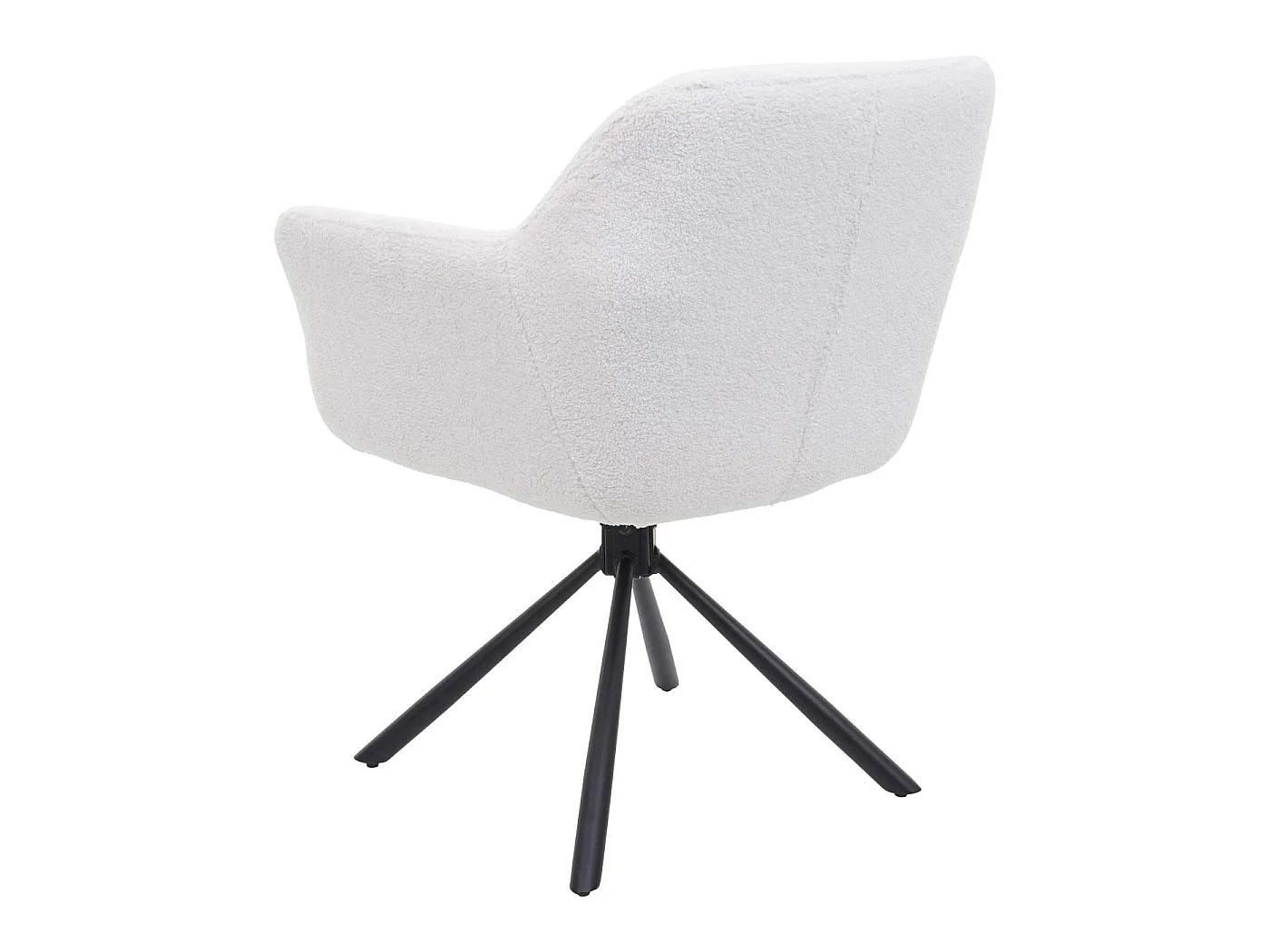 Chaise de salle à manger MCW-K33 (lot de 6),  bouclé-blanc