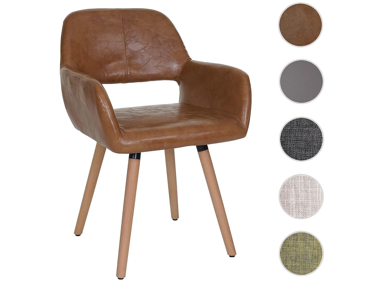 Chaise de salle à manger MCW-A50 II,  similicuir, aspect daim