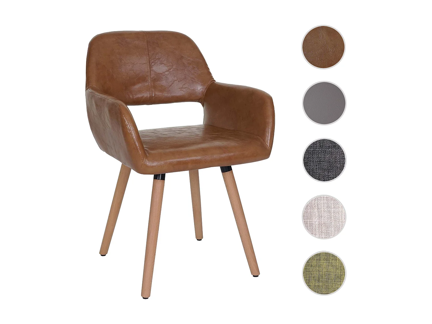 Chaise de salle à manger MCW-A50 II,  similicuir, aspect daim