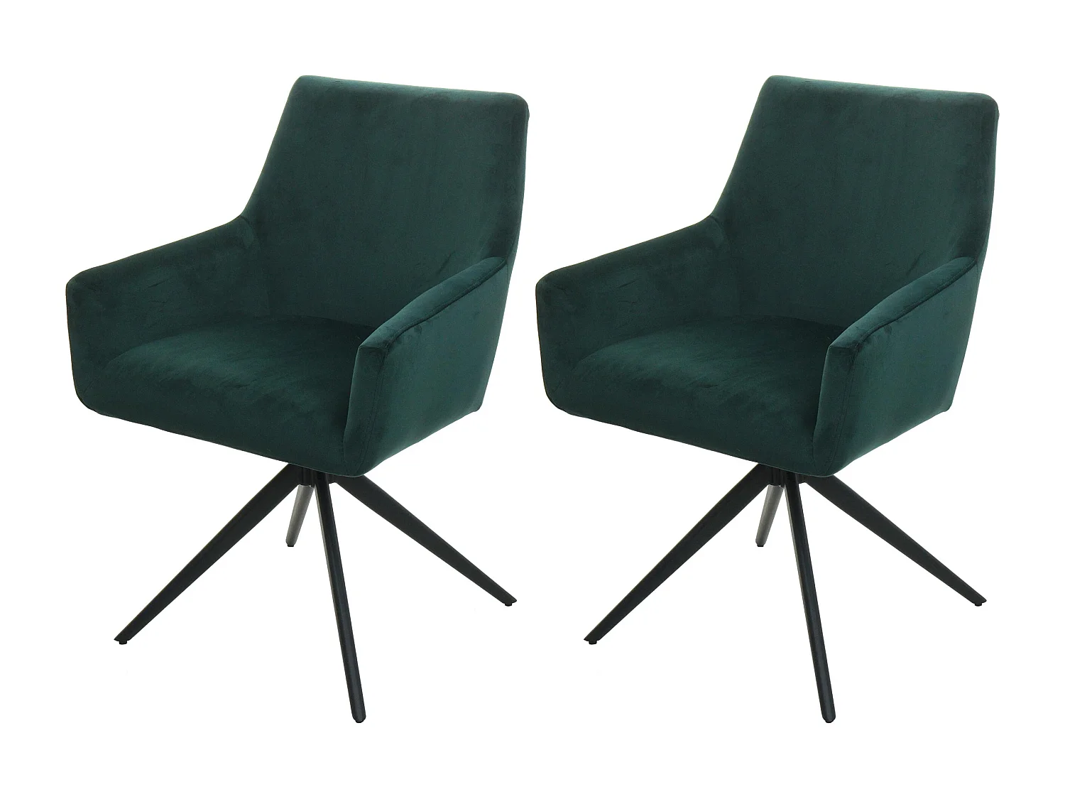 Chaise de salle à manger MCW-L91 (lot de 2),  vert