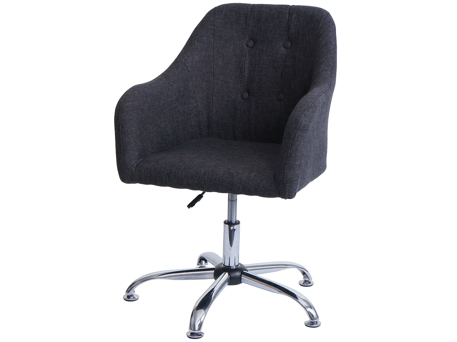 Esszimmerstuhl MCW-L92, Stoff/Textil dunkelgrau