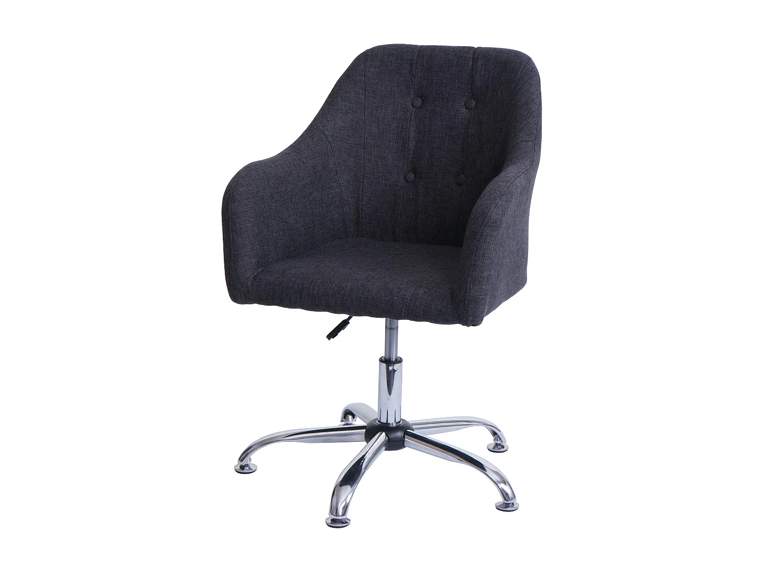 Esszimmerstuhl MCW-L92, Stoff/Textil dunkelgrau