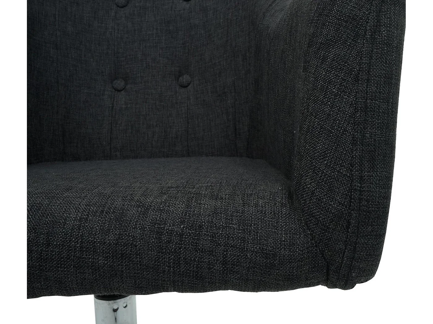 Esszimmerstuhl MCW-L92, Stoff/Textil dunkelgrau