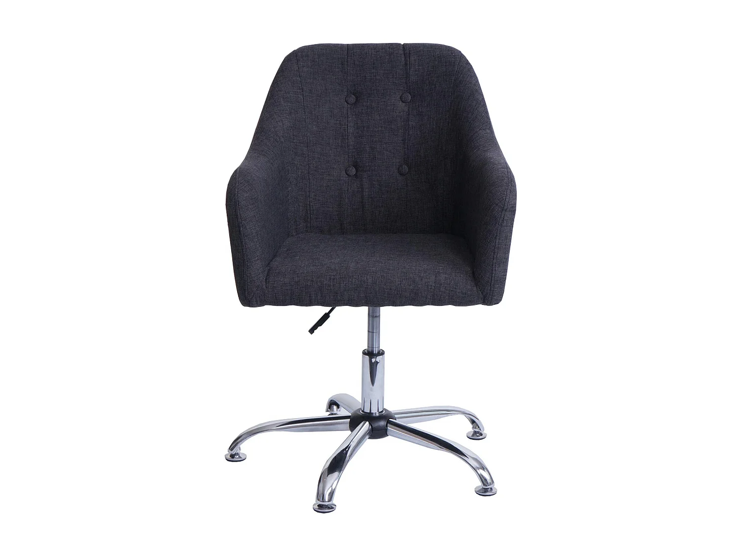 Esszimmerstuhl MCW-L92, Stoff/Textil dunkelgrau
