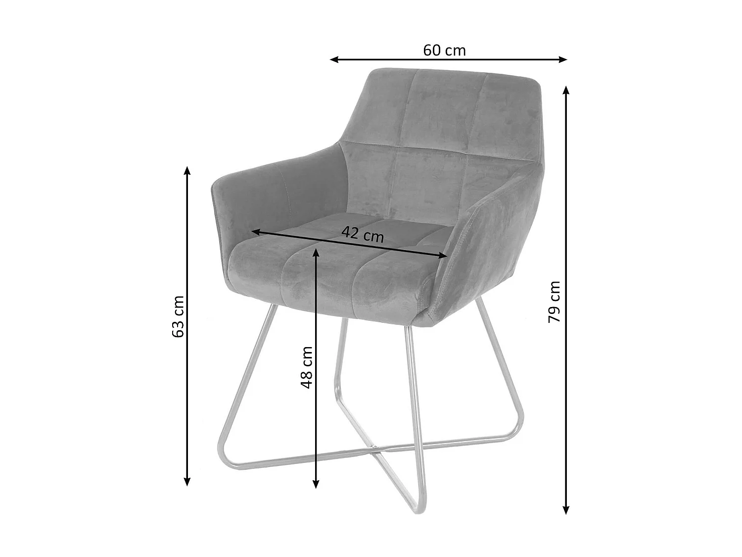 Silla de comedor MCW-F37 (juego de 6),  negro