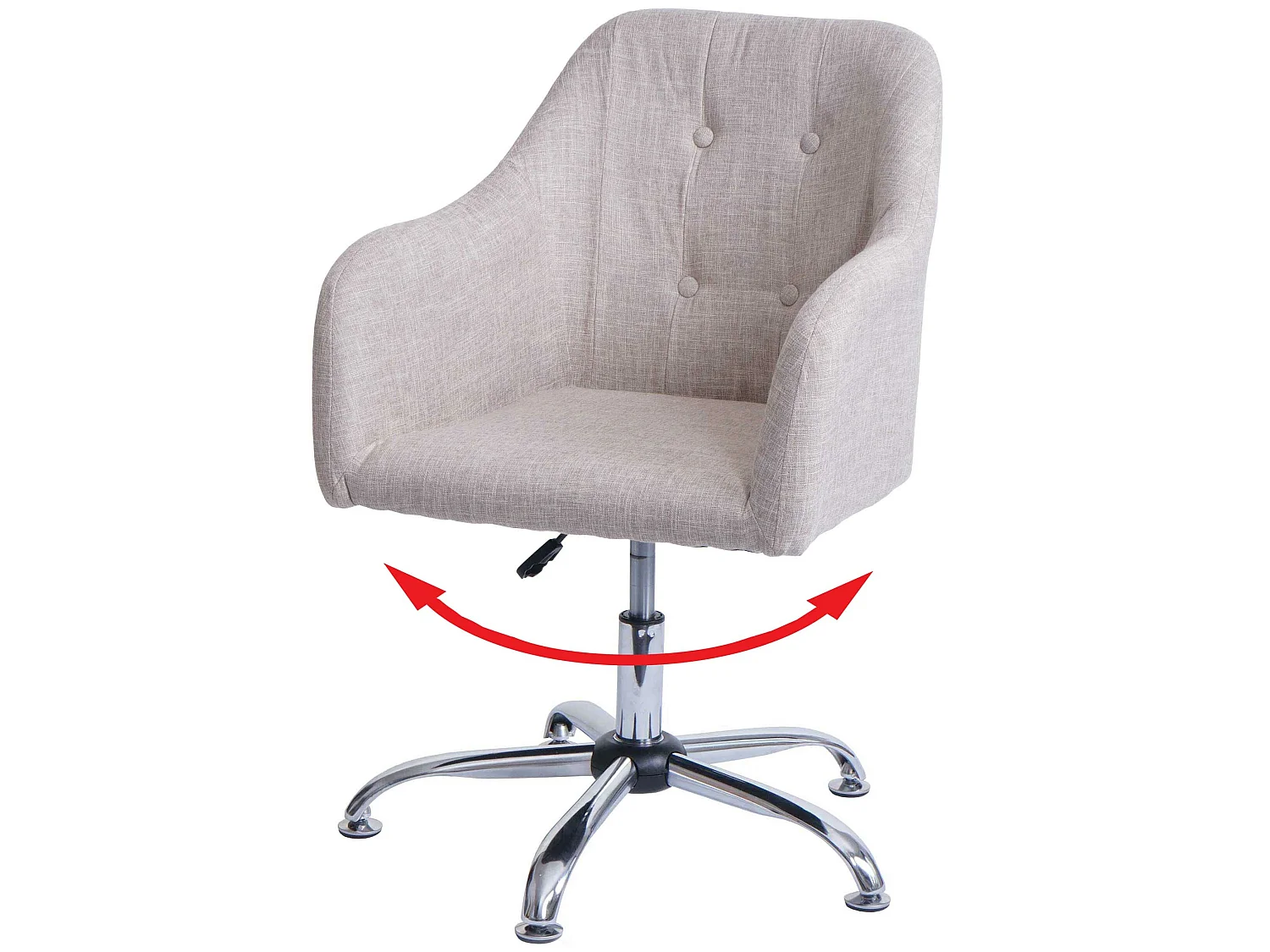 Chaise de salle à manger MCW-L92,  textile crème