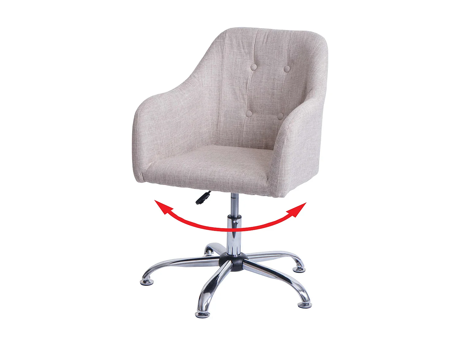 Esszimmerstuhl MCW-L92, Textil creme