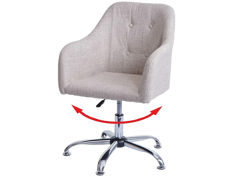 Eetkamerstoel MCW-L92,  textiel crème