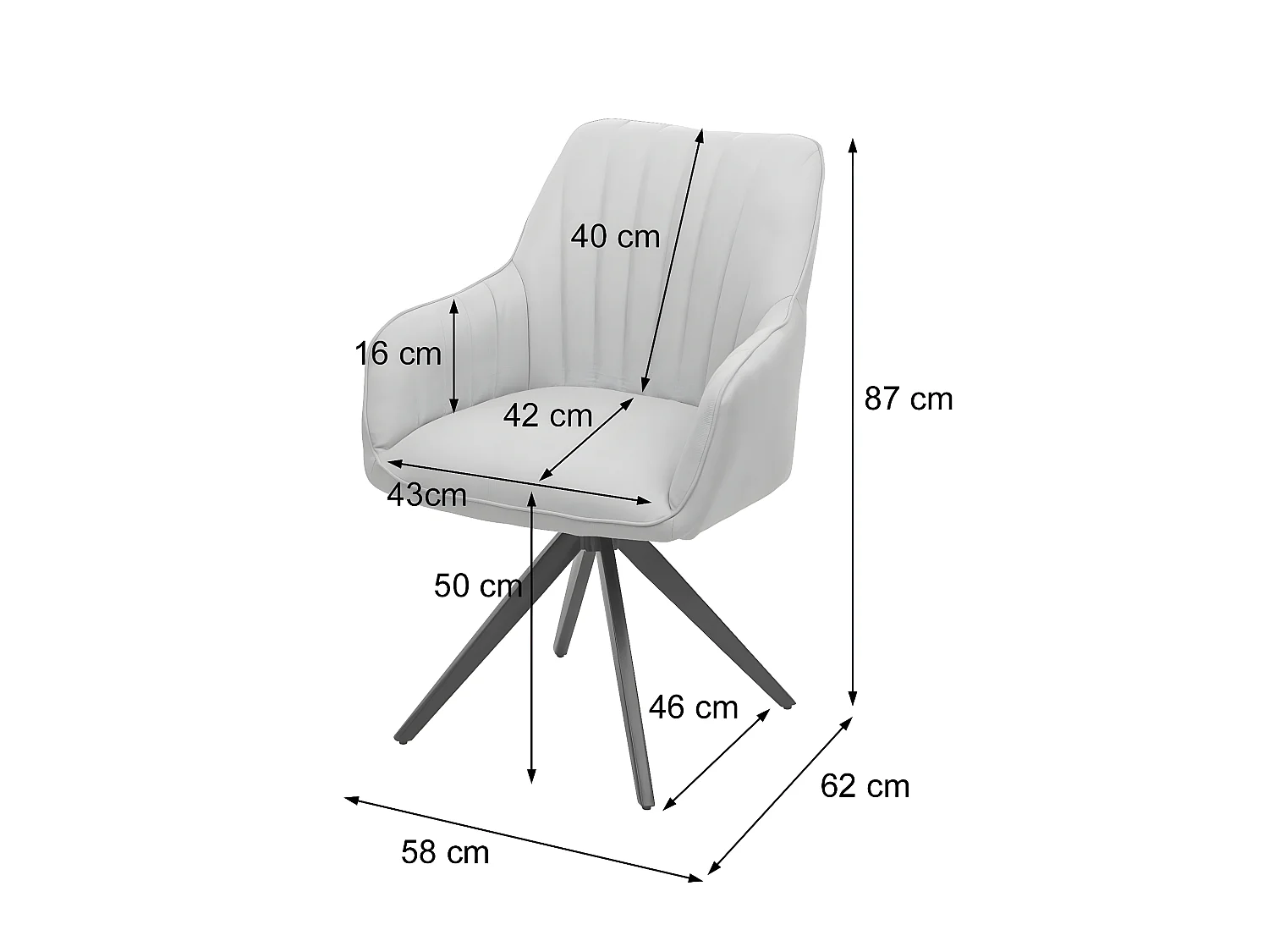 Chaise de salle à manger MCW-H73 (lot de 6),  rose