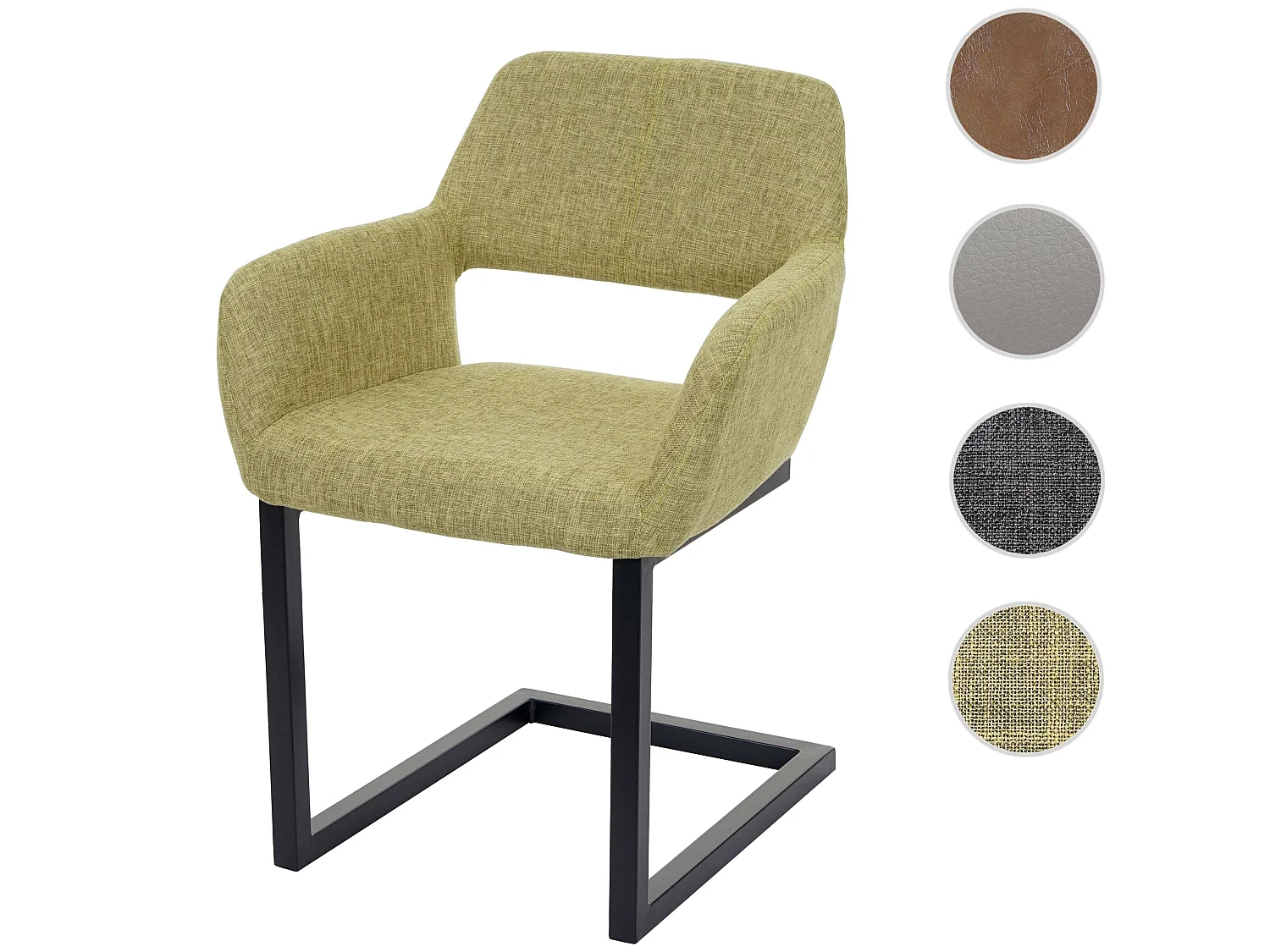 Eetkamerstoel MCW-A50 II,  stof, lichtgroen