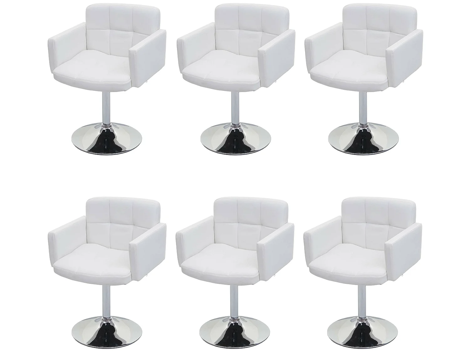 Chaise de salle à manger Houston (lot de 6),  blanc