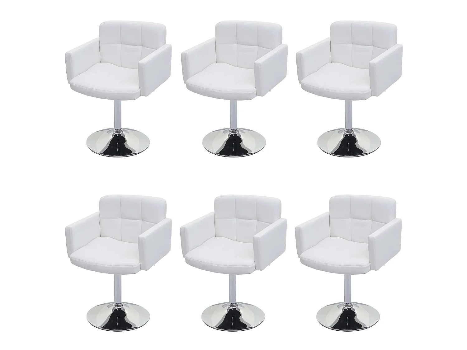 Chaise de salle à manger Houston (lot de 6),  blanc