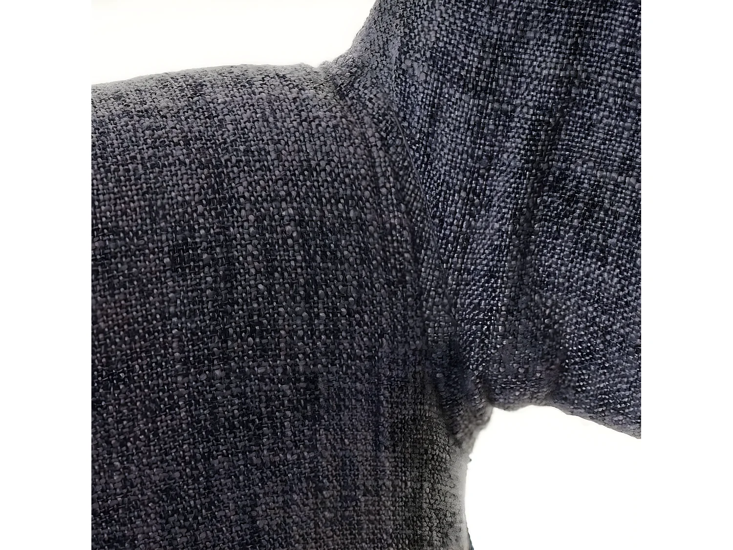 Sedia sala da pranzo soggiorno cucina MCW-A50 II design retro legno tessuto grigio gambe scure