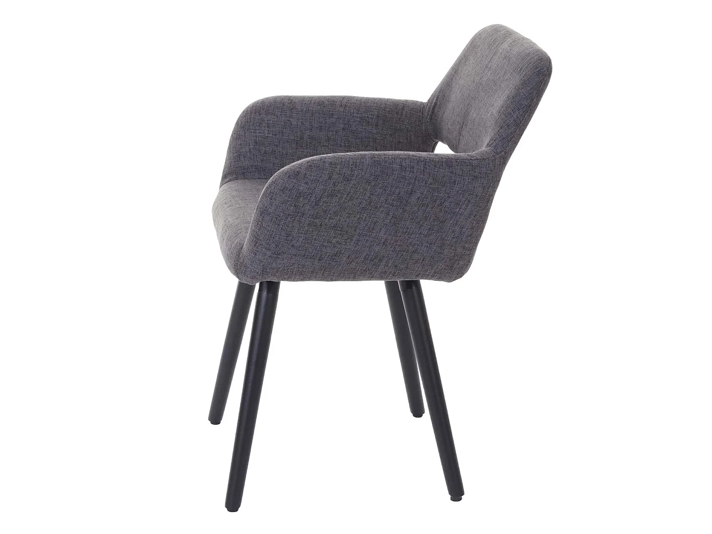 Eetkamerstoel MCW-A50 II,  textiel, grijs, donkere poten