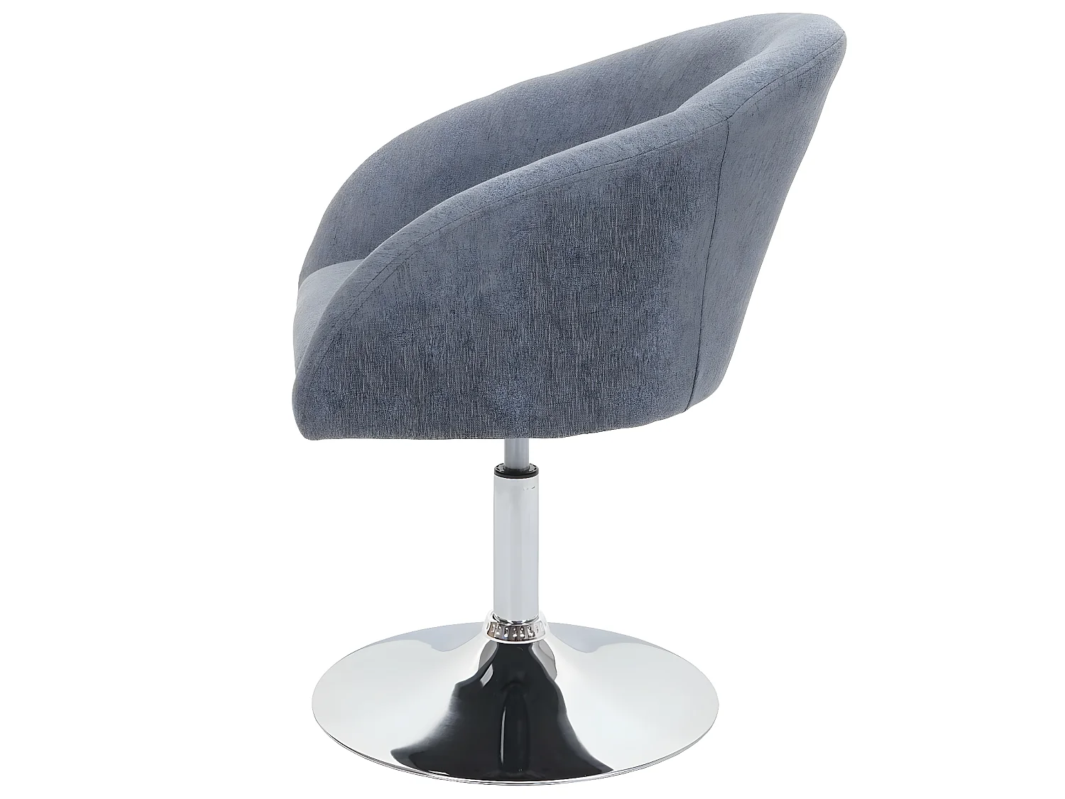 Chaise de salle à manger MCW-F19,  tissu gris-foncé