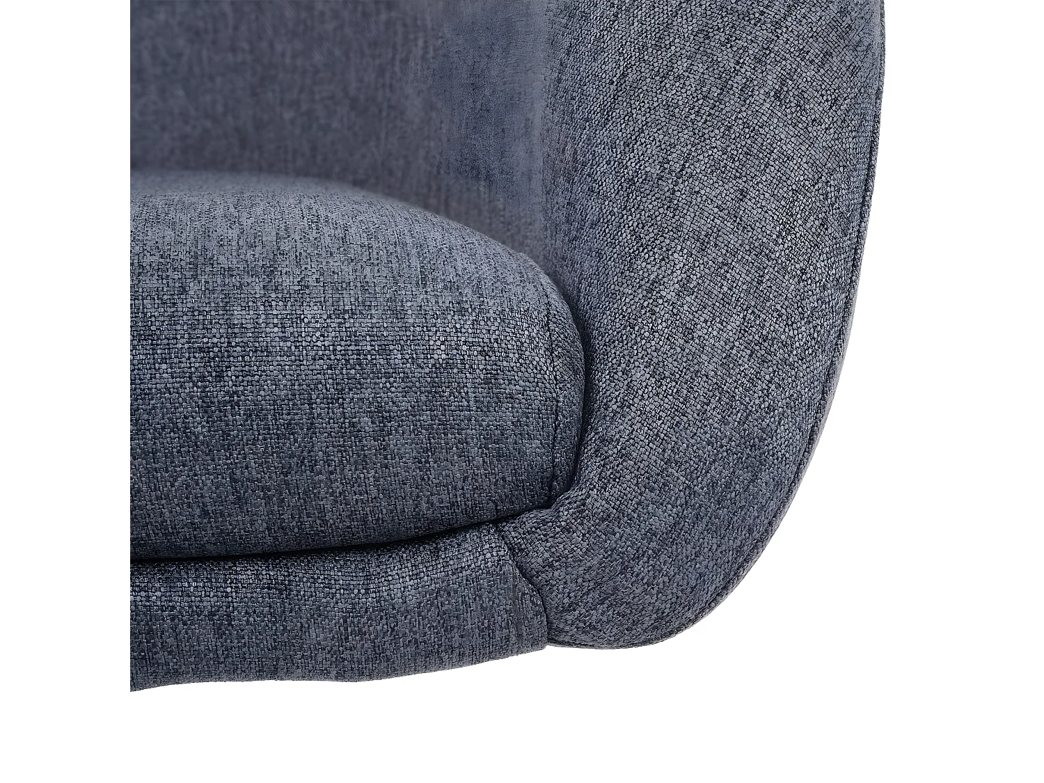 Chaise de salle à manger MCW-F19,  tissu gris-foncé