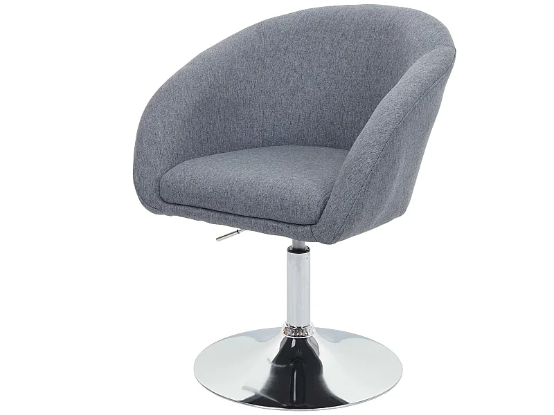 Chaise de salle à manger MCW-F19,  tissu gris-foncé