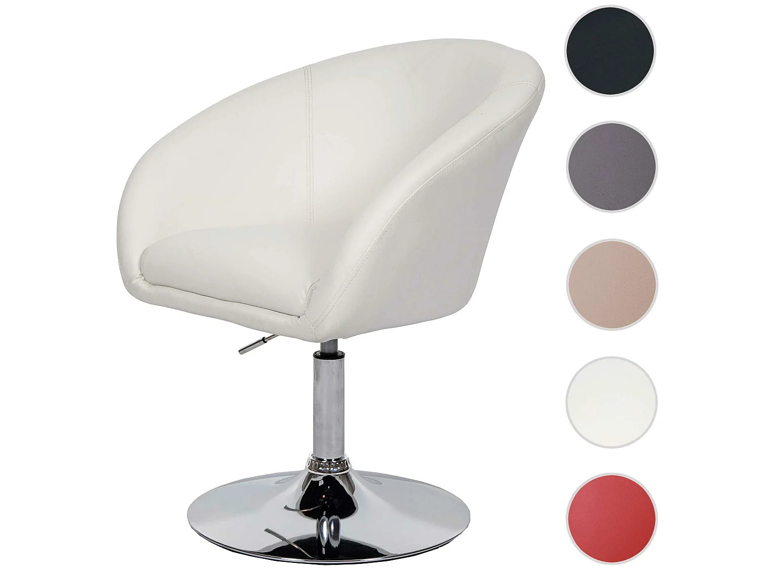 Eetkamerstoel MCW-F19,  kunstleer wit