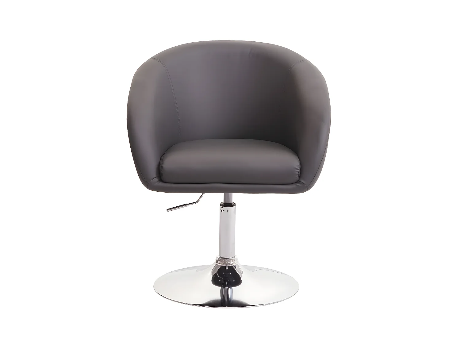 Krzesło do jadalni MCW-F19,  imitacja skóry, szary