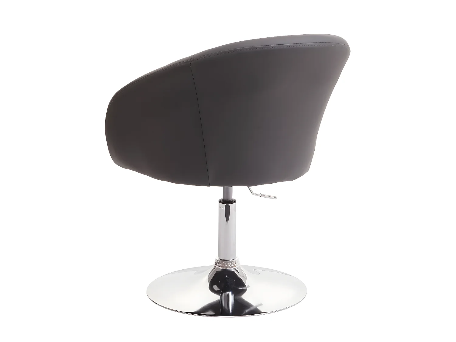 Cadeira de jantar MCW-F19,  imitação de pele cinzenta