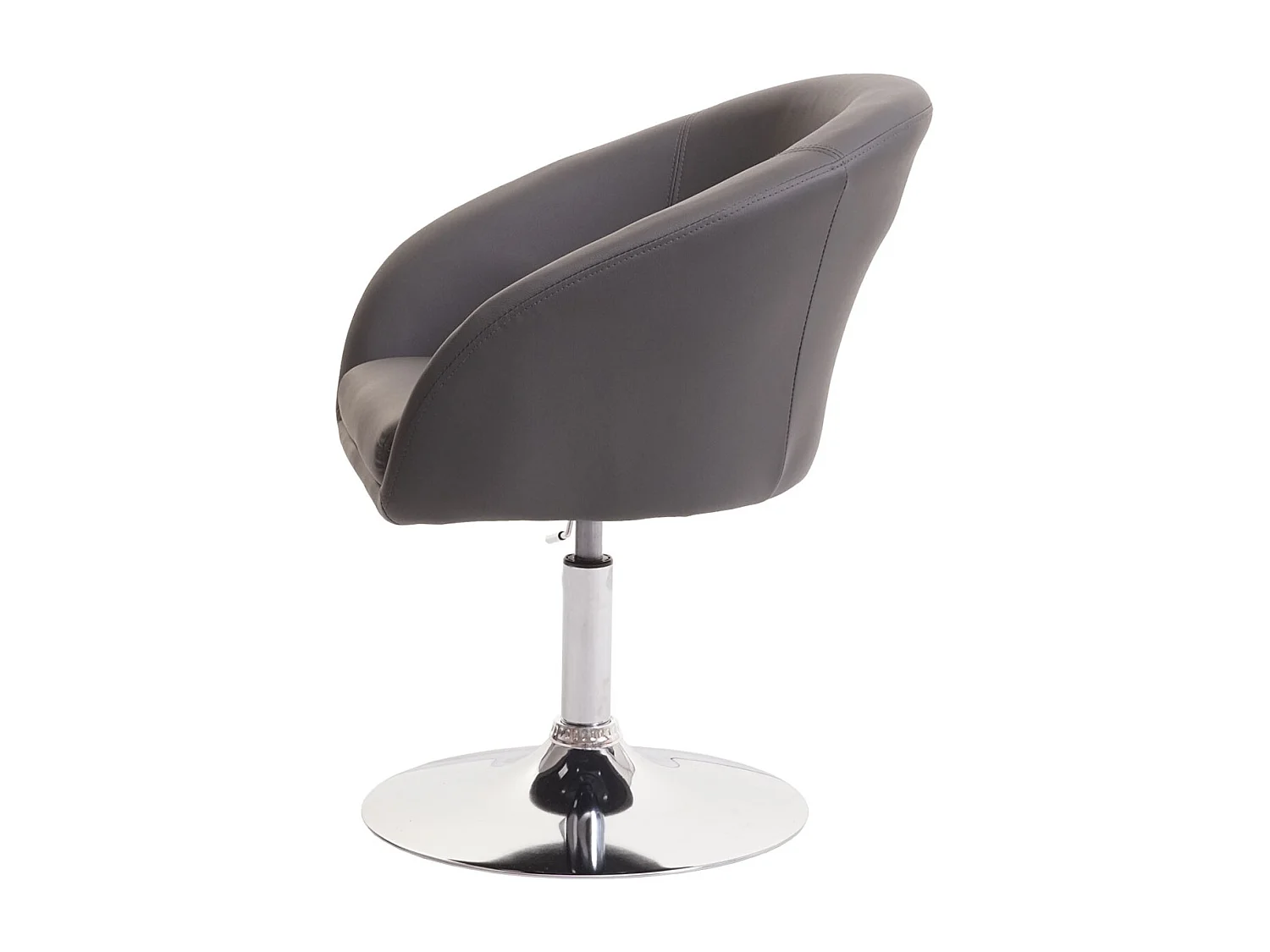 Cadeira de jantar MCW-F19,  imitação de pele cinzenta