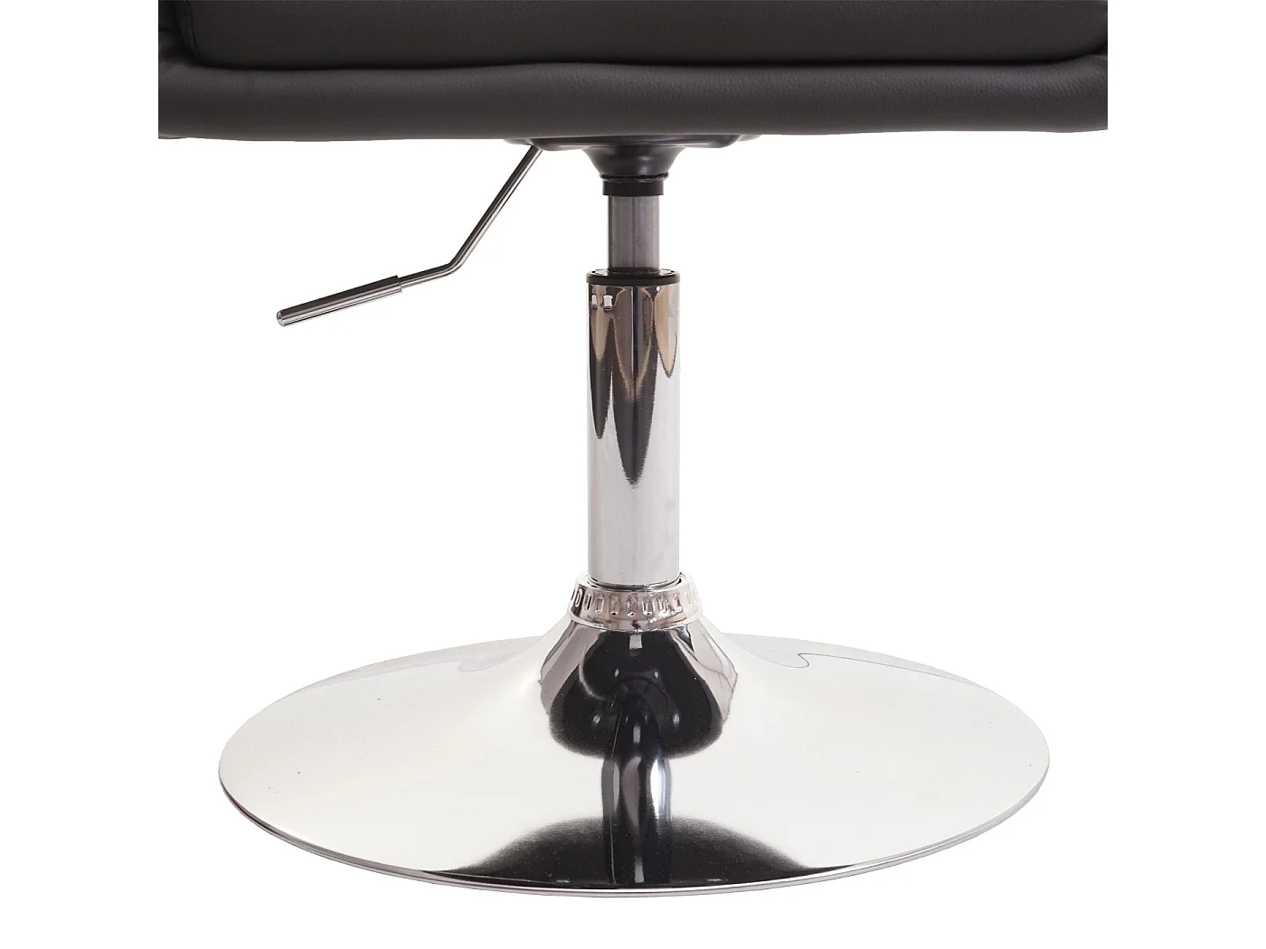 Cadeira de jantar MCW-F19,  imitação de pele cinzenta