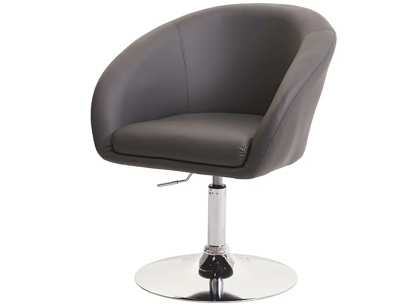 Chaise de salle à manger MCW-F19,  similicuir gris