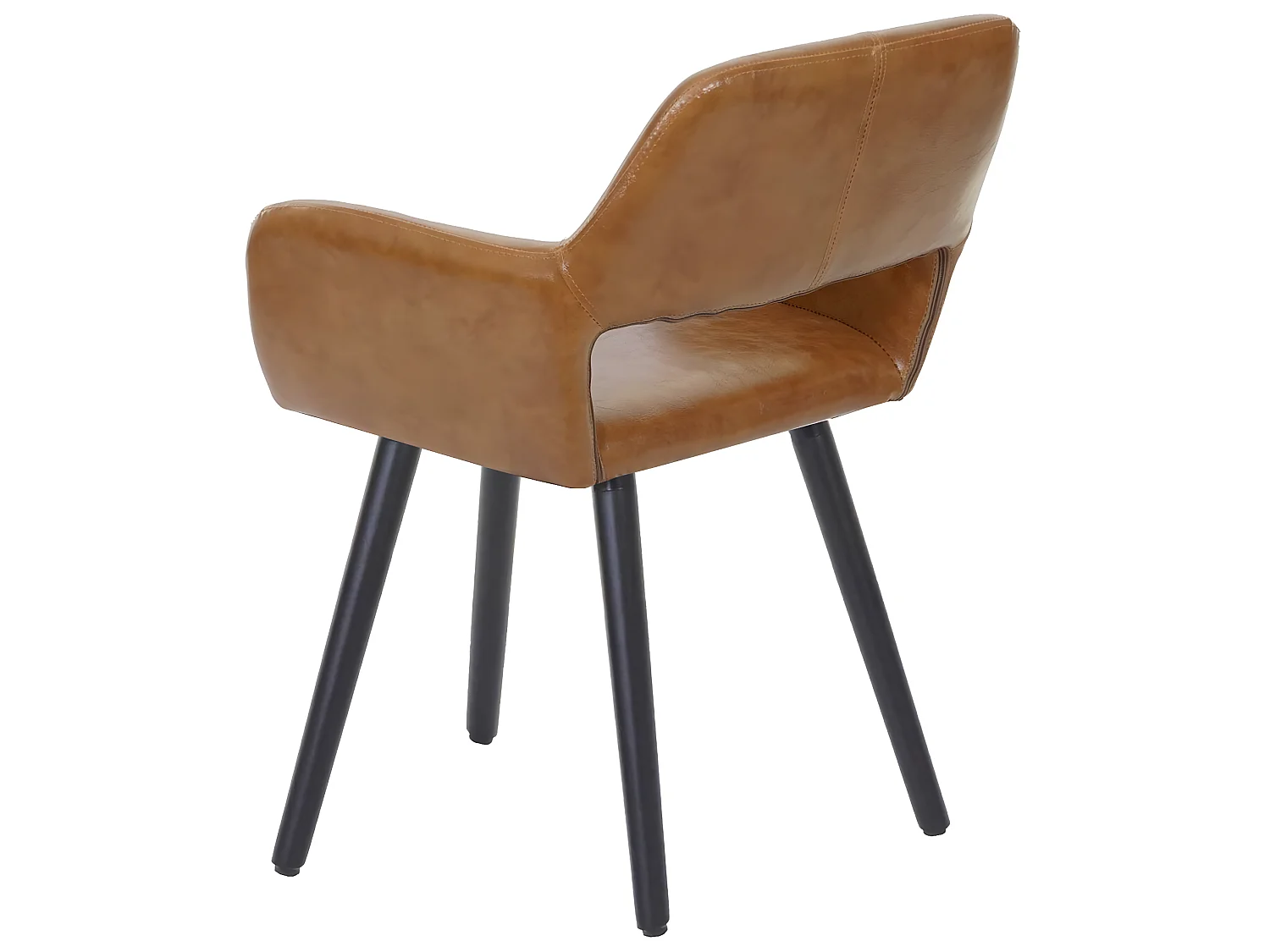 Silla de comedor MCW-A50 II,  imitación cuero, imitación ante, patas oscuras