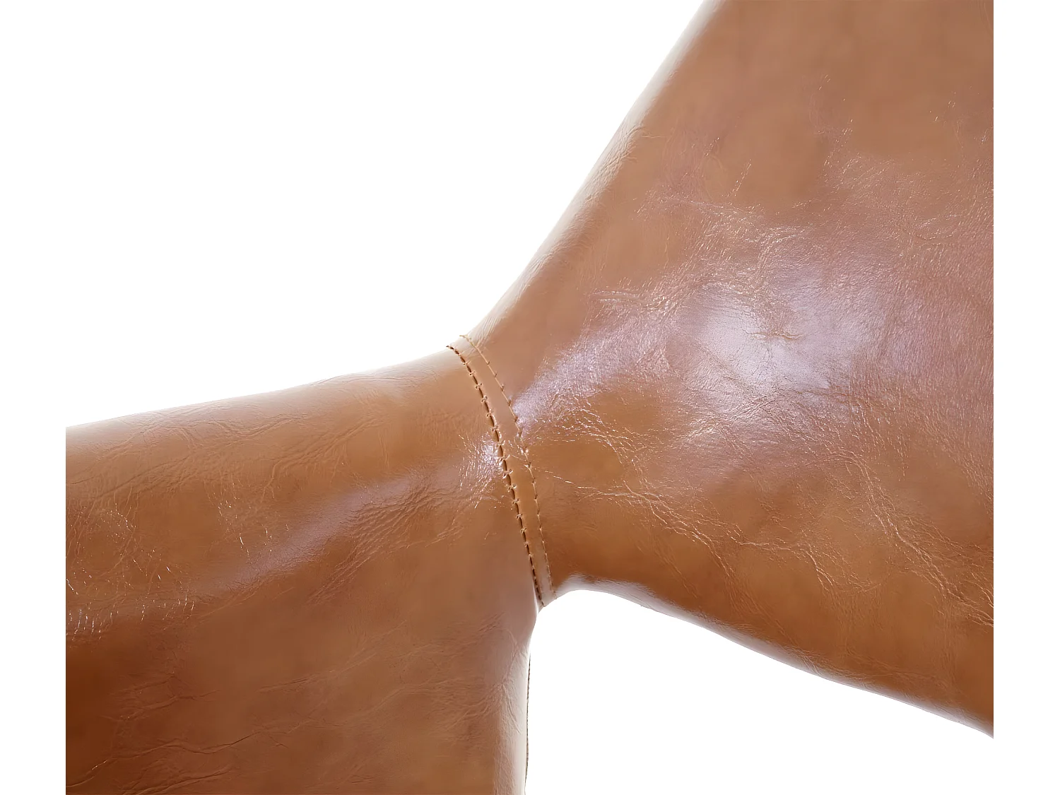 Chaise de salle à manger MCW-A50 II,  similicuir, imitation daim, pieds foncés