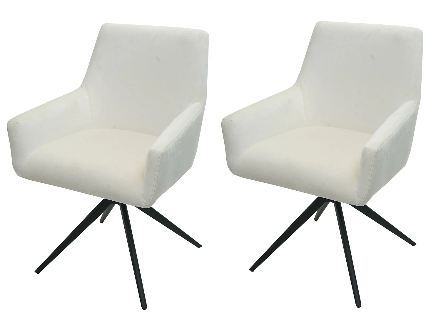 Chaise de salle à manger MCW-L91 (lot de 2),  crème-beige