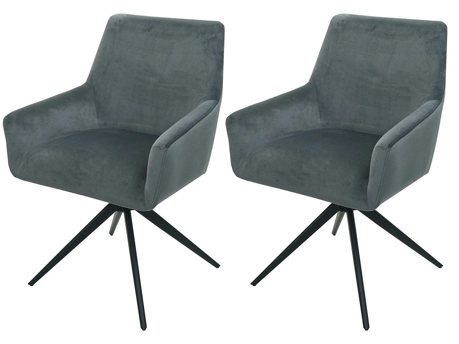 Chaise de salle à manger MCW-L91 (lot de 2),  gris foncé