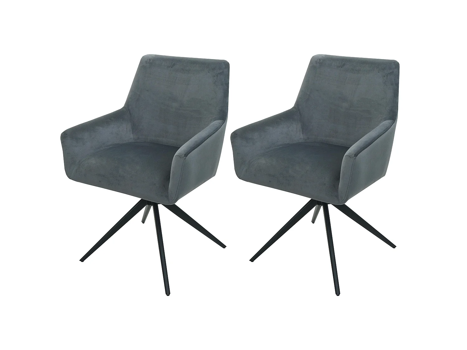 Chaise de salle à manger MCW-L91 (lot de 2),  gris foncé