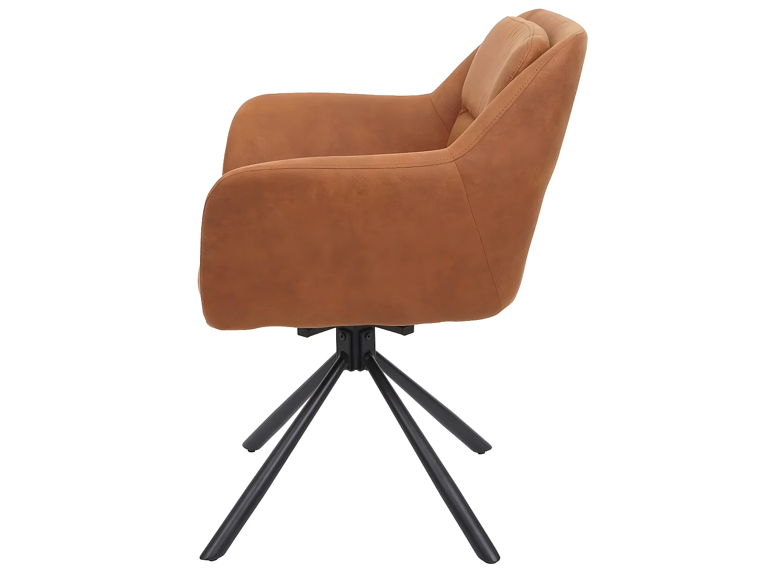 Cadeira de jantar MCW-K33 (conjunto de 6),  aspeto de camurça castanho