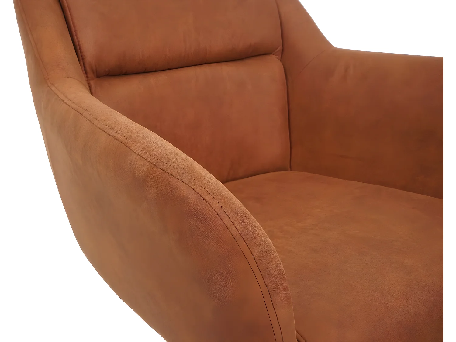 Cadeira de jantar MCW-K33 (conjunto de 6),  aspeto de camurça castanho