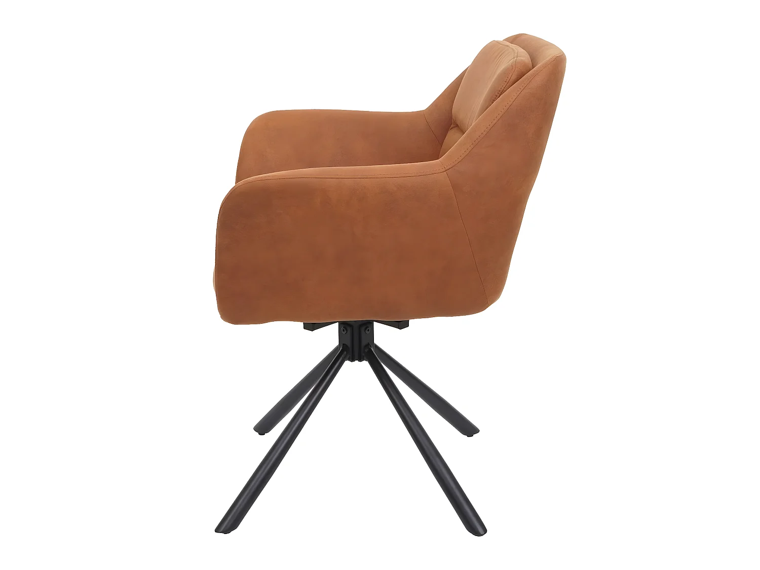 Krzesło do jadalni MCW-K33 (zestaw 6 sztuk),  zamsz brązowy