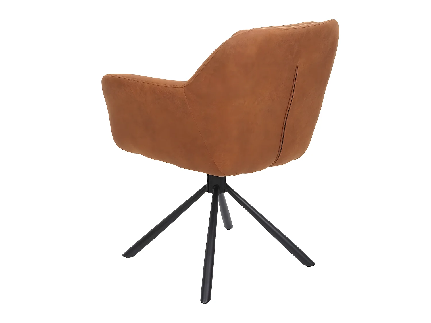 Krzesło do jadalni MCW-K33 (zestaw 6 sztuk),  zamsz brązowy