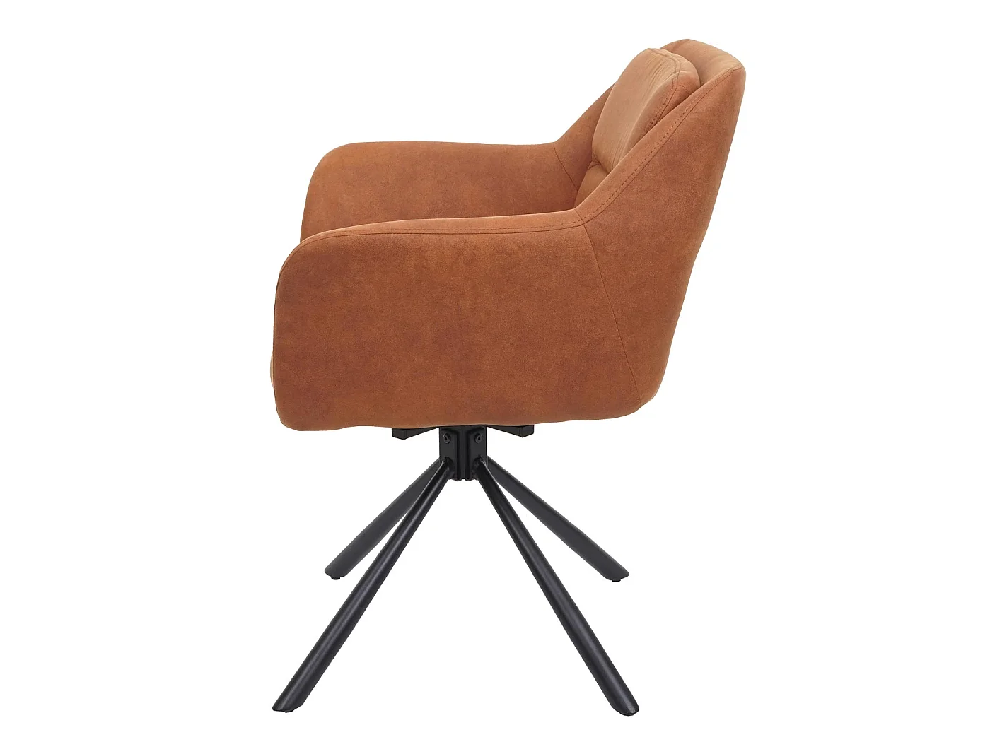 Chaise de salle à manger MCW-K33 (lot de 6),  aspect daim marron